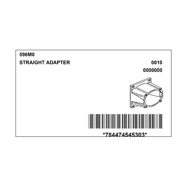 596M0 ANGLE ADAPTER STRAIGHT ADAPTER